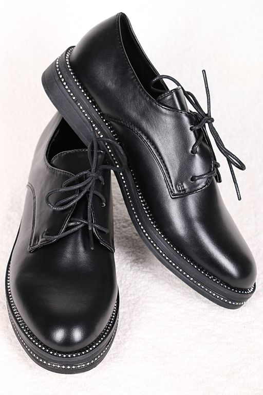 Туфли женские черные без каблука