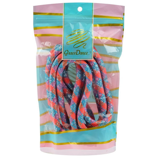 Скакалка гимнастическая Grace Dance, с люрексом, утяжелённая, 3 м, цвет мультицвет  фото 3