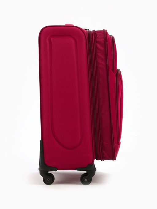 Чемодан на колёсах средний 72 л (M), на молнии, с увеличением, кодовый замок, 4 колеса, красный