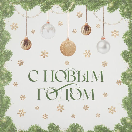 Цена за 5 шт. Коробка для кондитерских изделий с пластиковой крышкой «С Новым годом», 21×21×3 см