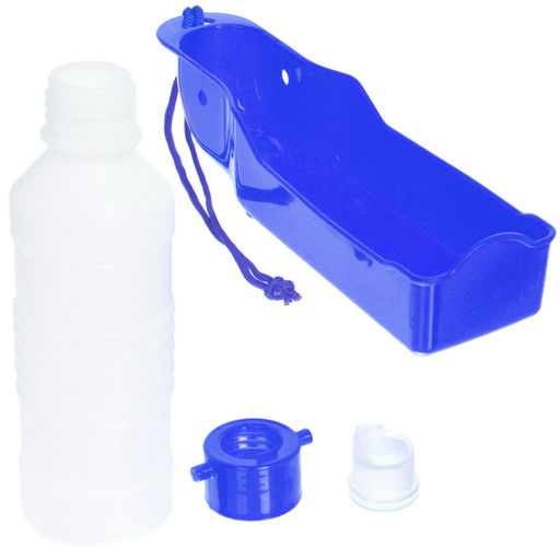 Цена за 3 шт. Поилка портативная прогулочная "ЛЮБИМЫЙ БРО", цвет синий, 20см 250мл