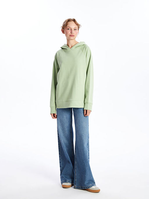 Oversize Kad?n Kal?n Hoodie