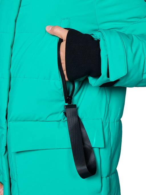 Пальто B-8872 Бирюзовый