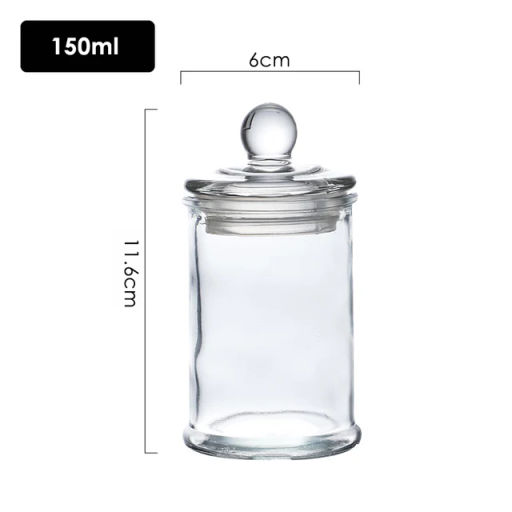 Стеклянная банка для сыпучих продуктов с крышкой BANCA 0.15 л арт.003599 /Mallony/