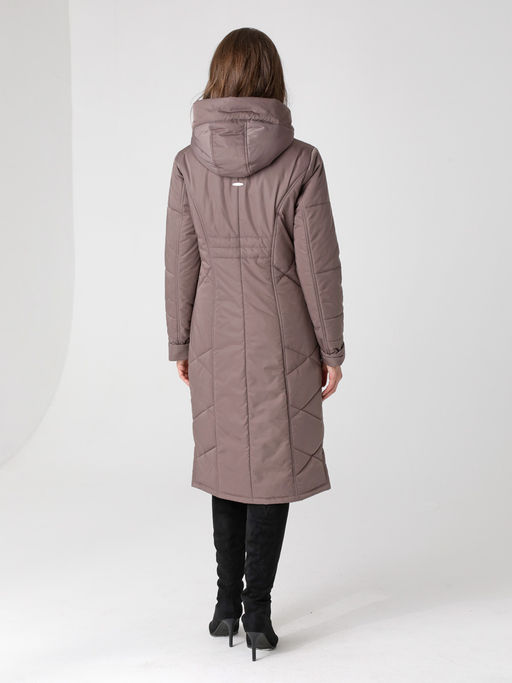 Еврозима! 24310 Пальто дем. бежево-коричневый - Dizzyway фото 4
