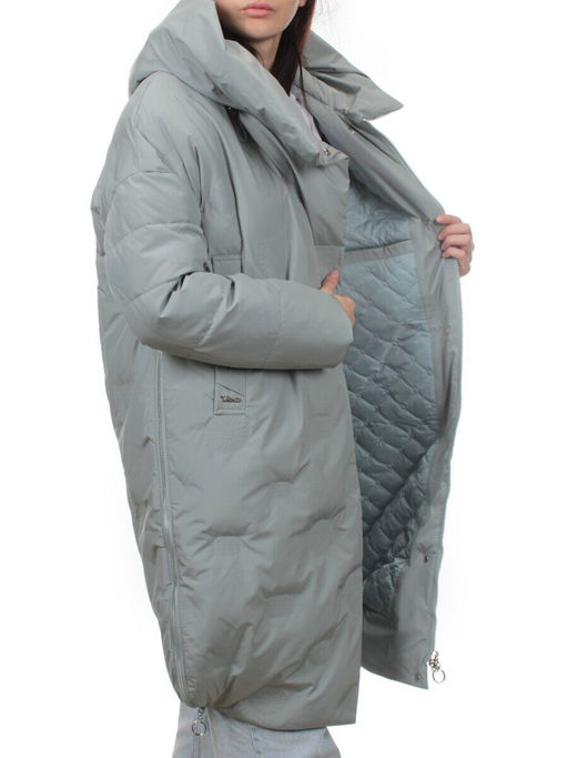 302 GRAY/LT. BLUE Пальто зимнее стеганое женское (200 гр. холлофайбер) - Fashion фото 7