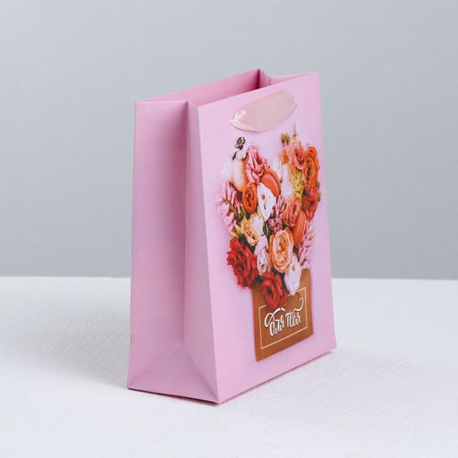 Цена за 2 шт. Пакет подарочный ламинированный, упаковка, «Цветочные радости», S 12 х 15 х 5.5 см