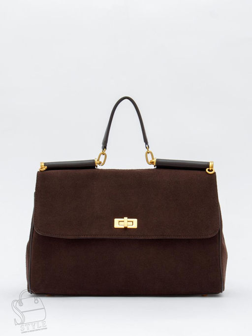 Сумка женская кожаная 1115M coffee Polina&Eiterou