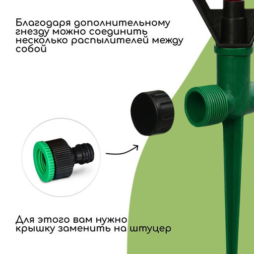 Распылитель круговой, 31 см, под коннектор, пика, пластик, МИКС, Greengo  фото 5