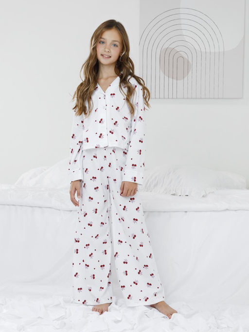 МП 1668/белый Н254 пижама для дев