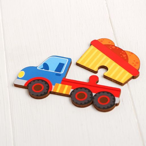 Головоломка пазл из крупных деталей Транспорт - Лесная мастерская фото 7