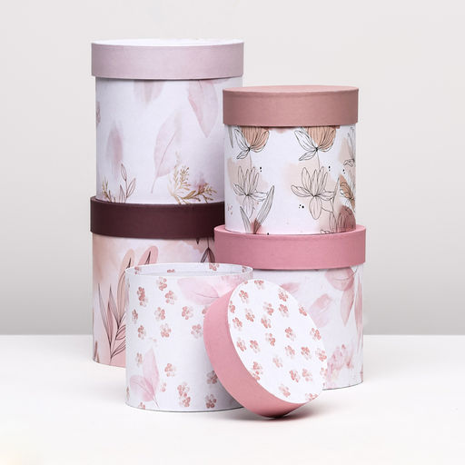 Набор шляпных коробок 5 в1 Легкость, 20 х 20 - 15 х 15 см - Simaland фото 8