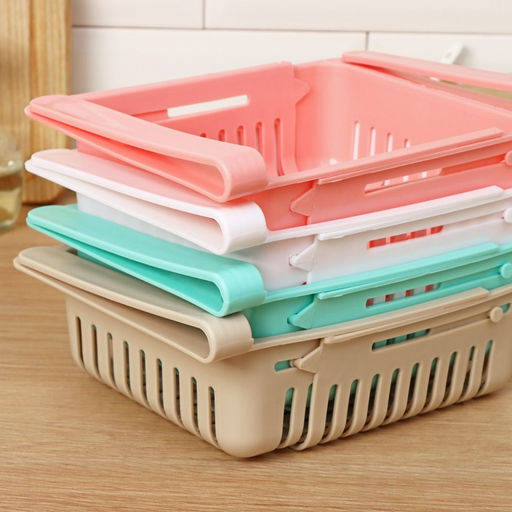 Полка подвесная в холодильник раздвижная Доляна, 20(28)×16.2×7.5 см, МИКС