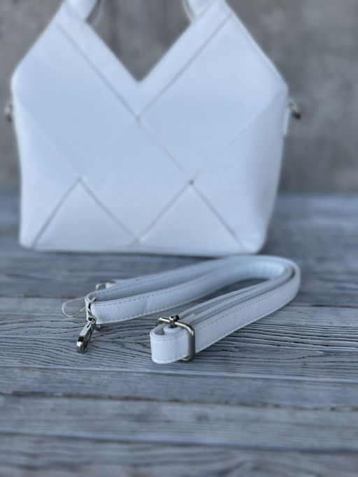 Женская сумка из эко кожи 0025 Белый - Sergio valentini фото 6