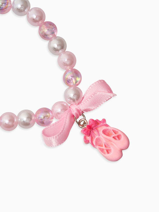 Цена за 2 шт. Браслет детский «Выбражулька. Пуанты, бант», бело-розовый