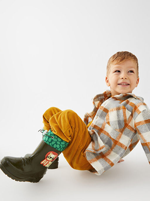 Uzun Kollu Ekose Desenli Erkek Bebek G?mlek Ceket - Waikiki фото 2