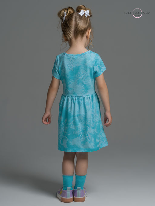 Платье Лето зайцы варенка бирюза - Sovalina фото 23
