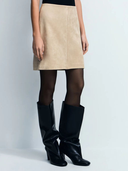 Юбка мини из искусственной замши / Zarina