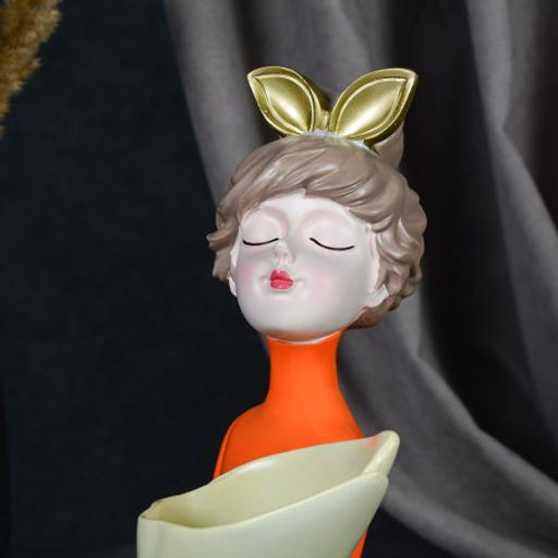 Статуэтка-ваза Девушка в оранжевом 27 см / HGF-70 /уп 12/ - Галеонтрейд фото 3