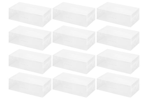 Набор 12 коробок для хранения женской обуви 30*18*10 см Прозрачные складные, с ручкой - Elan gallery фото 5