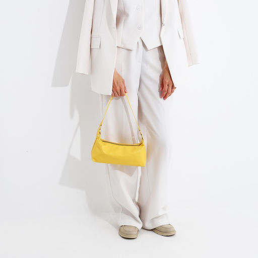 Сумка-багет на молнии, цвет жёлтый - Simaland фото 8