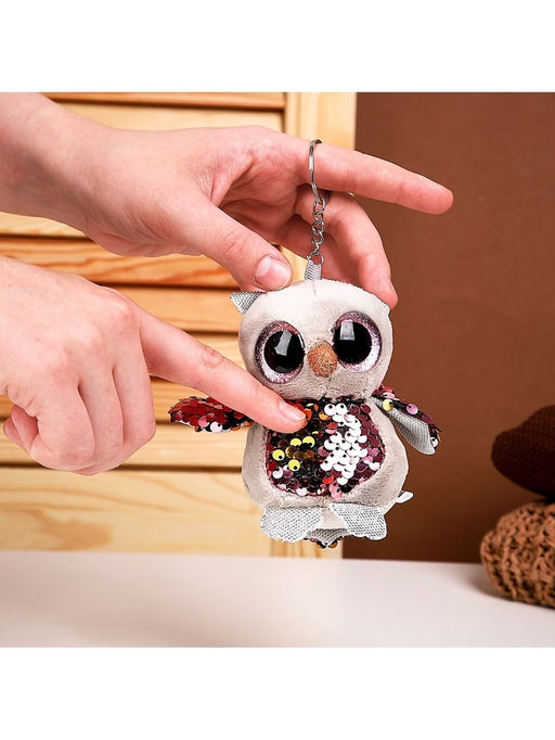 Мягкая игрушка Сова, на брелоке, 10 см, цвета МИКС - Simaland фото 13