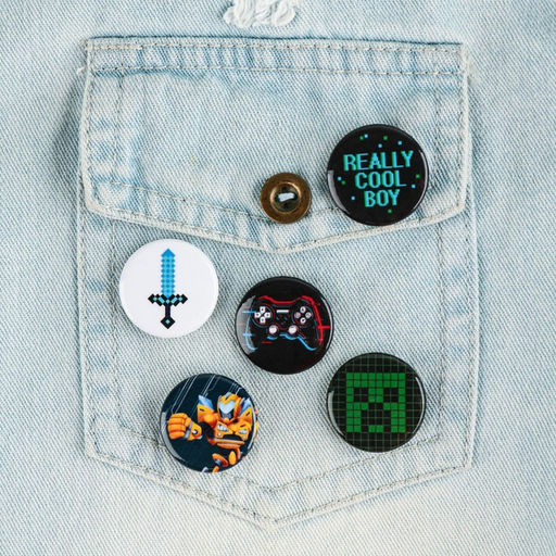 Цена за 10 шт. Значок металлический, закатной Детский, 25 мм, МИКС