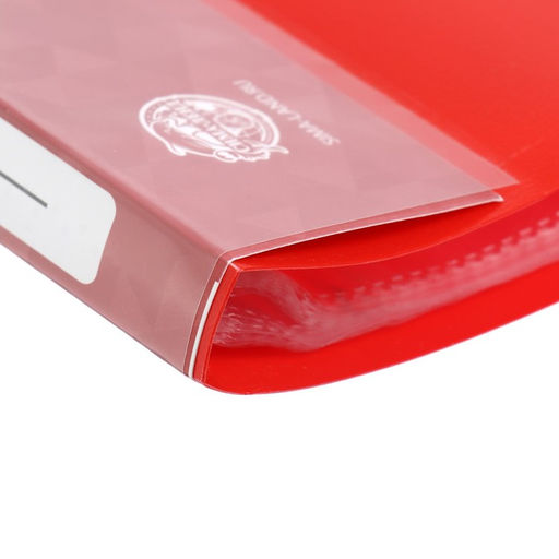 Папка с 20 вкладышами А4, 600 мкм, Calligrata, 15 мм, красная  фото 4