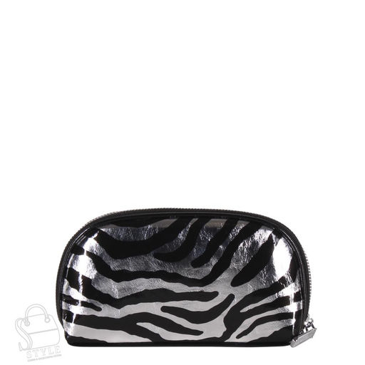 Косметичка 7100-21 zebra black silver Safenta  в Новосибирске
