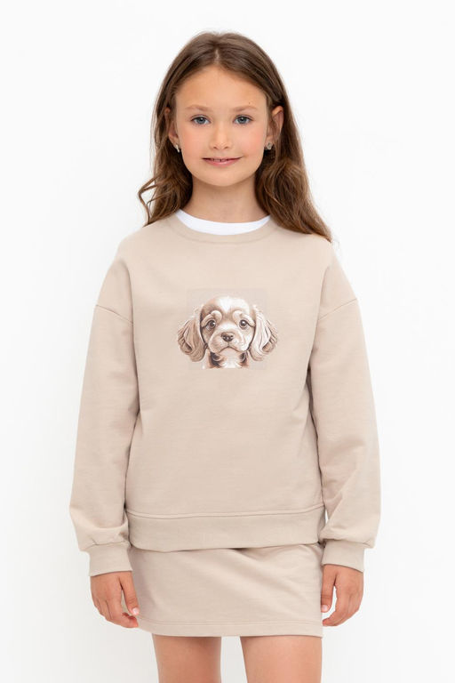 Crockid _ КР 302554/темно-бежевый к495 джемпер для дев