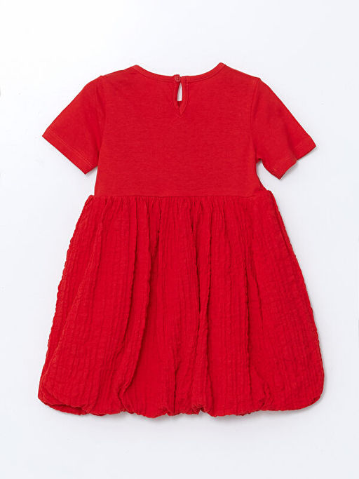 Nak??l? Krinkle B?zg?l? K?z ?ocuk Elbise