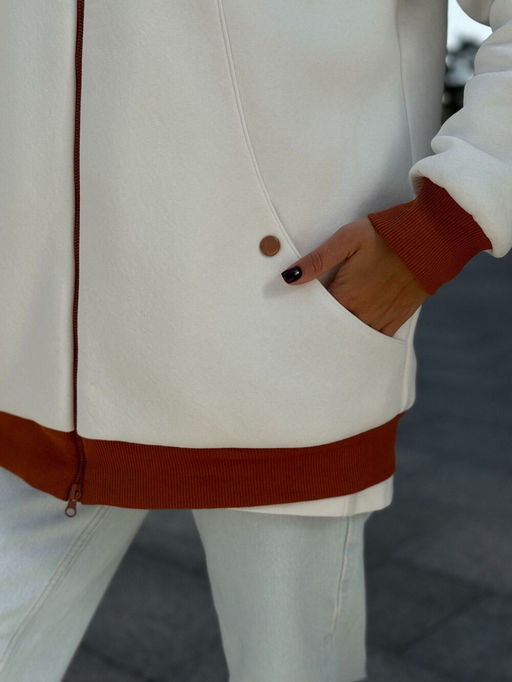 Бомбер DilanaVIP 2068 белый - Dilana vip фото 6