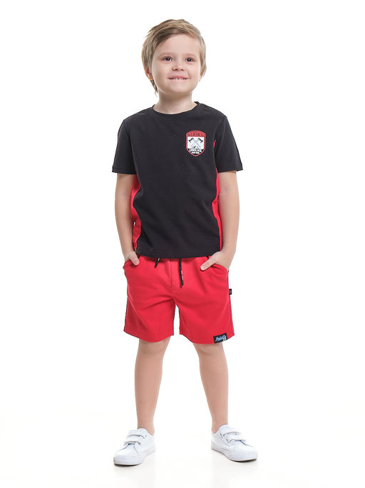 Футболка для мальчика с коротким рукавом UD 6960 черный/красный - Mini maxi фото 4