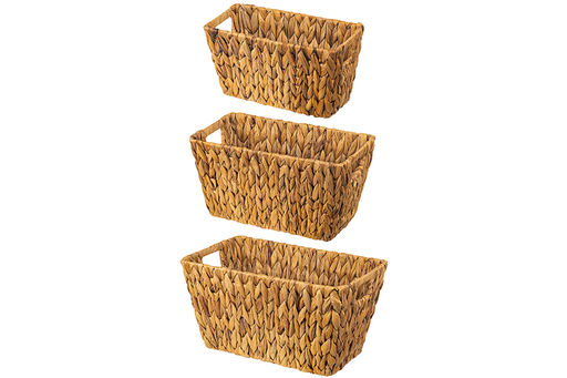 Набор 3 плетеных корзинок 38*23*20 с ручками - Elan gallery фото 3