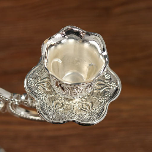 Металлический подсвечник на 3 свечи «Канделябр. Узорный», под серебро, 13×30×28 см