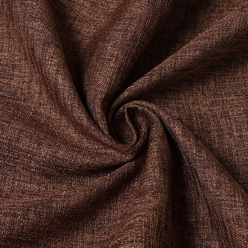 Штора блэкаут портьерная «Этель» Natural, 250×265 см, коричневая, рогожка 275 г/м²