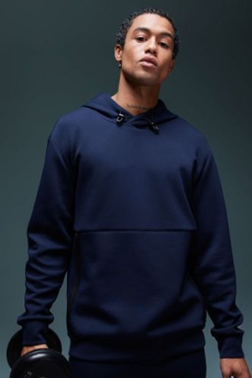DeFactoFit Standart Fit Bisiklet Yaka Skuba Dalg?c Kumas Sporcu Sweatshirt
