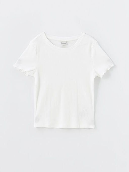 Bisiklet Yaka K?z ?ocuk Ti??rt