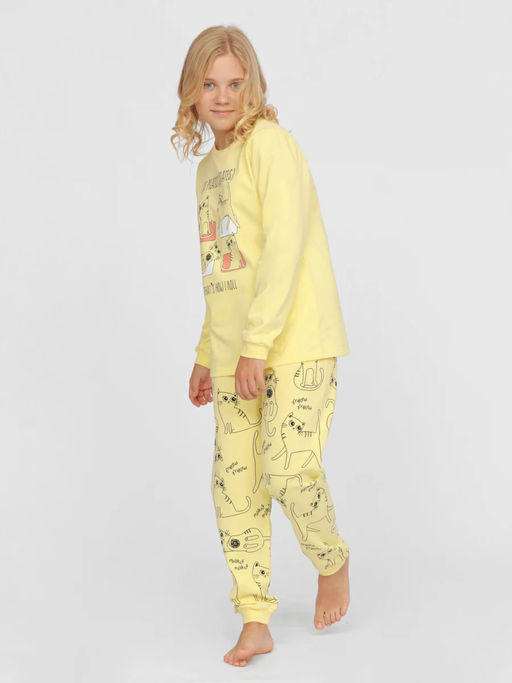 CRB wear/CSJG 50105-30 Комплект для девочки (джемпер, брюки),желтый/Ex.Cherubino  фото 5