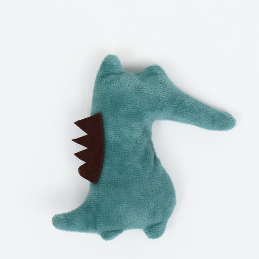 Игрушка для кошек с кошачьей мятой Крокодил, 10 см, бирюзовая - Пижон фото 3