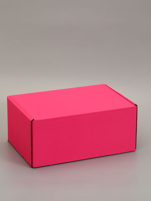 Коробка самосборная "Почтовая", розовая, 40 х 27 х 18 см,