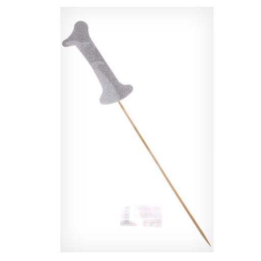 Цена за 6 шт. Топпер в торт 3, цвет серебро - Страна карнавалия фото 9