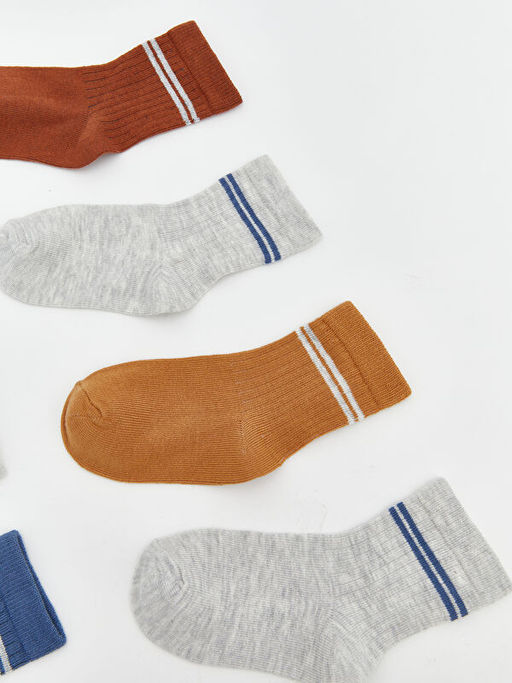 ?izgili Erkek Bebek Soket ?orap 7li