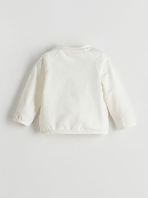 Bask?l? Erkek Bebek Sweatshirt ve Tayt 2li