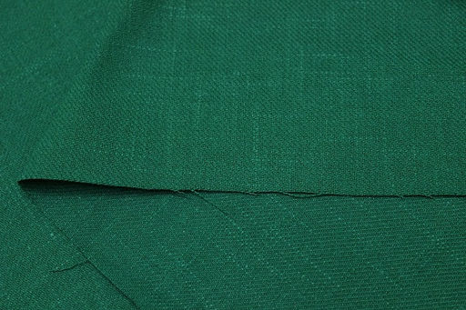 Мерный лоскут - Конопля с хлопком-диагональ цв.Зеленый изумрудный, СОРТ2, ш.1.39м, конопля-80%, хл. - Купава фото 3