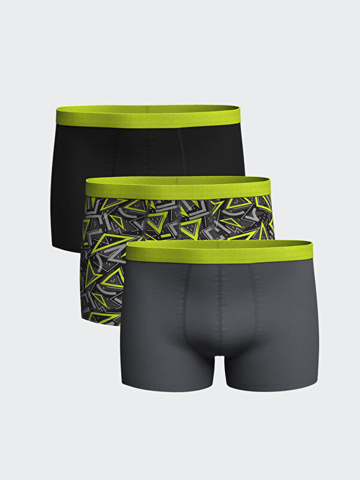 Standart Kal?p Pamuklu Esnek Erkek Boxer 3l?