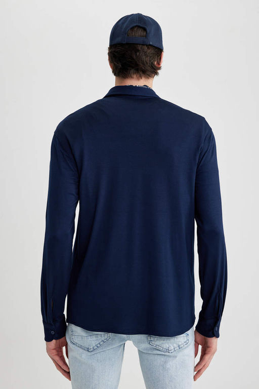 Рубашка стандартного кроя с длинным рукавом - Defacto фото 6