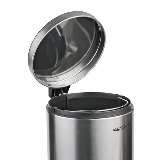 Контейнер д/мусора 5,0л. круг с педалью нерж. с доводчиком 205*205*275мм арт. КТ-90-5С-СД Катунь