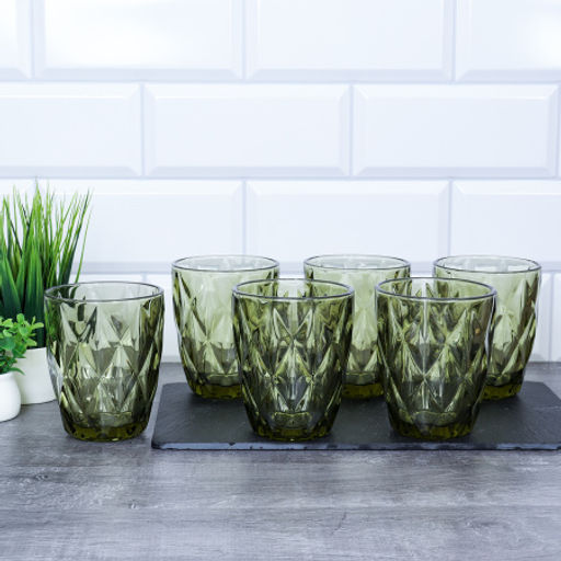 Стакан 6 штук 300 мл низкий / KF-032-1 /уп 8/ зеленый - Галеонтрейд фото 3