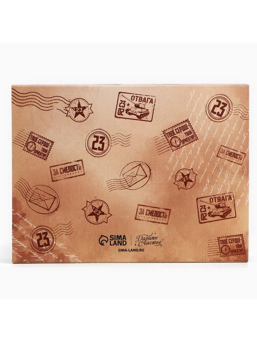 Цена за 5 шт. Коробка для сладостей 23 февраля, почта, 20?15?5 см